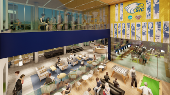 New Student Center interior rendering
